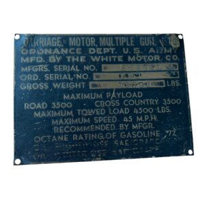 Plaque Half track m16