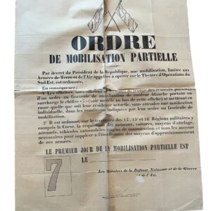 Affiche Ordre de Mobilisation Partielle